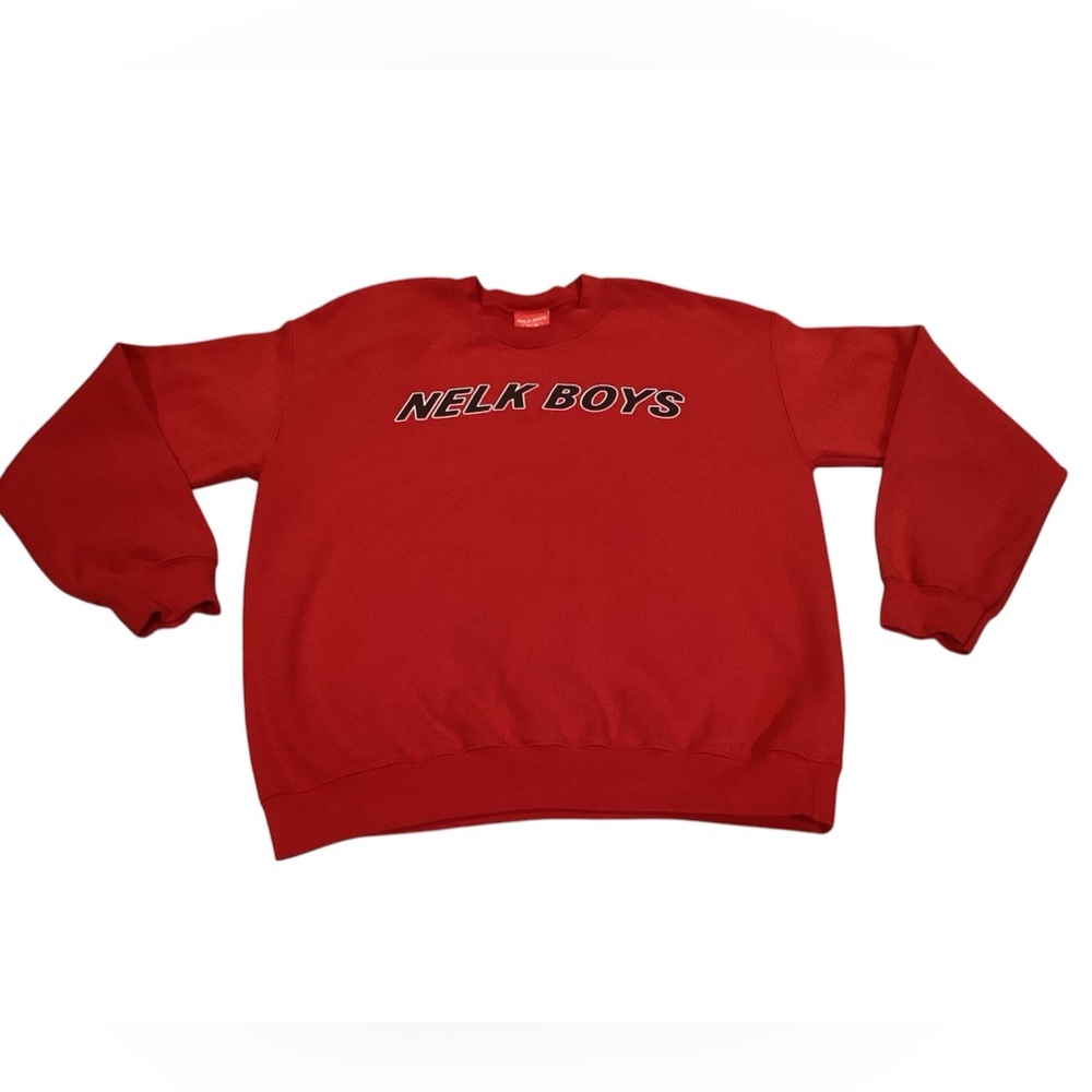 Nelk Boys Red Collegiate Crewneck Size Medium
